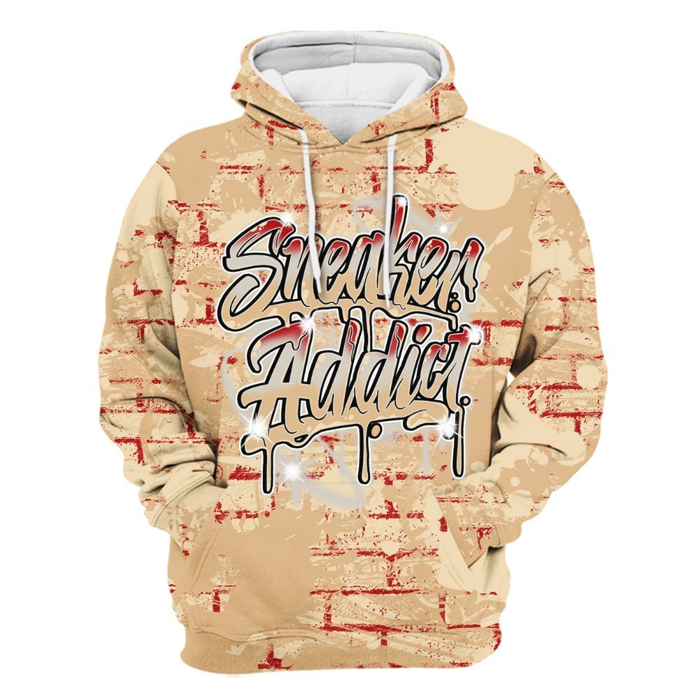 Hoodie To Match Dunk Low Strawberry Waffle - Addiction Sneakers Graphic Street Art All Over Print