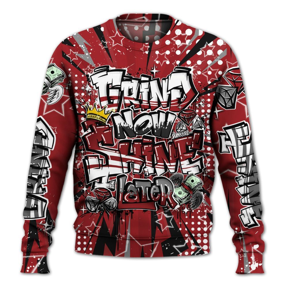 Sweatshirt To Match Alternate Flu Game 12s - Grind2 Shine Later All Over Print