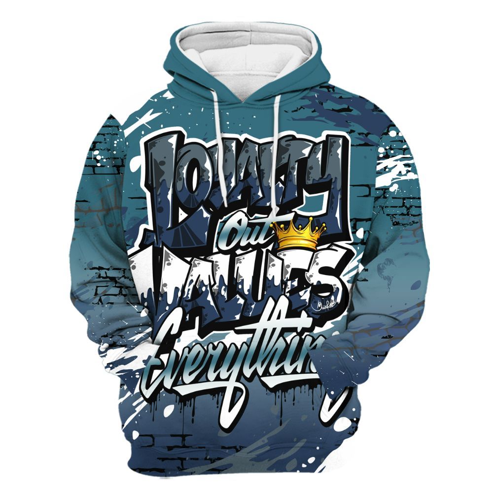 Hoodie To Match Air Foamposite Kazuya Mishima - Values Of Loyalty Drip All Over Print