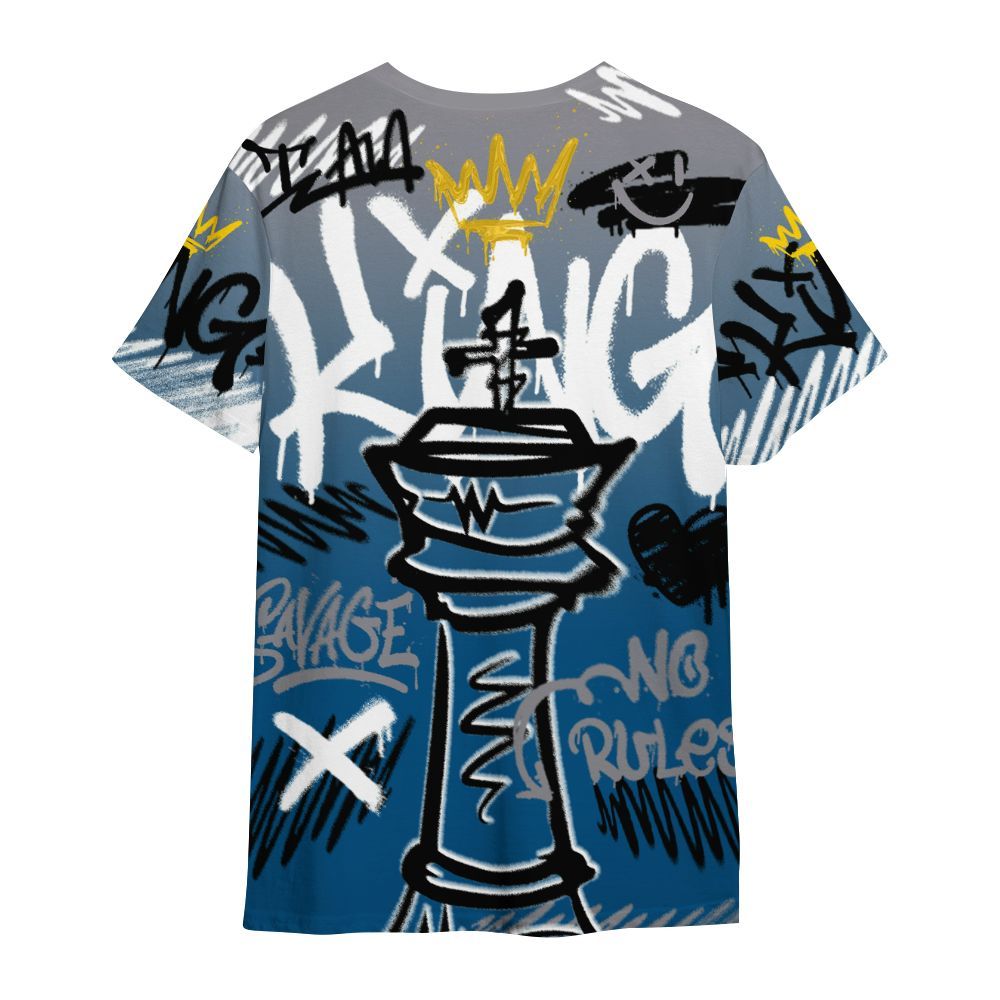 Shirt To Match High OG True Blue 1s - Street King Chess Streetwear All Over Print