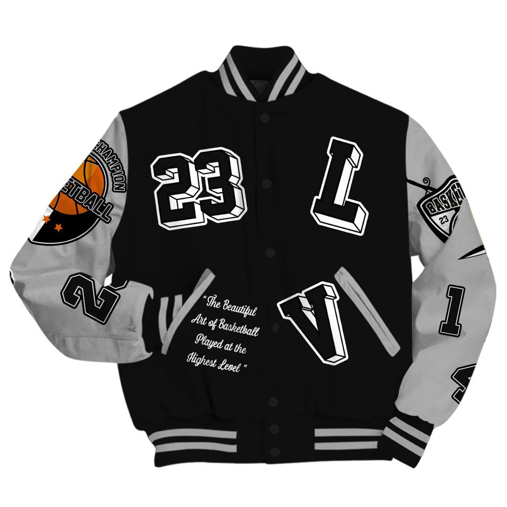 Varsity Jacket To Match NOCTA Black 2s - The GOAT Got Em Streetwear All Over Print