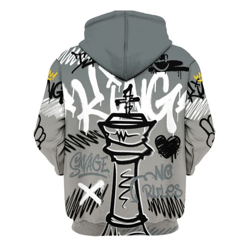 Hoodie To Match Cool Grey 9s - Street King Chess Streetwear All Over Print