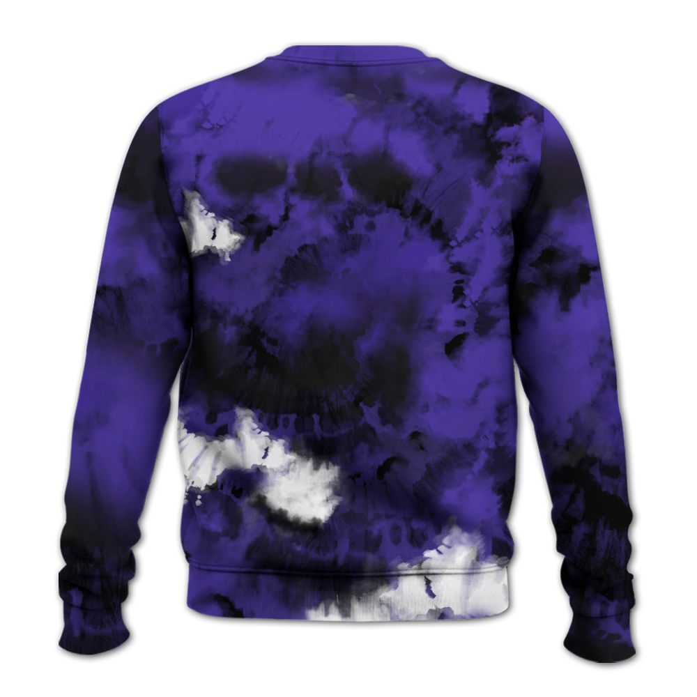 Sweatshirt To Match Field Purple 12s - SNEAKER Girl Money Drip Tie Dye All Over Print