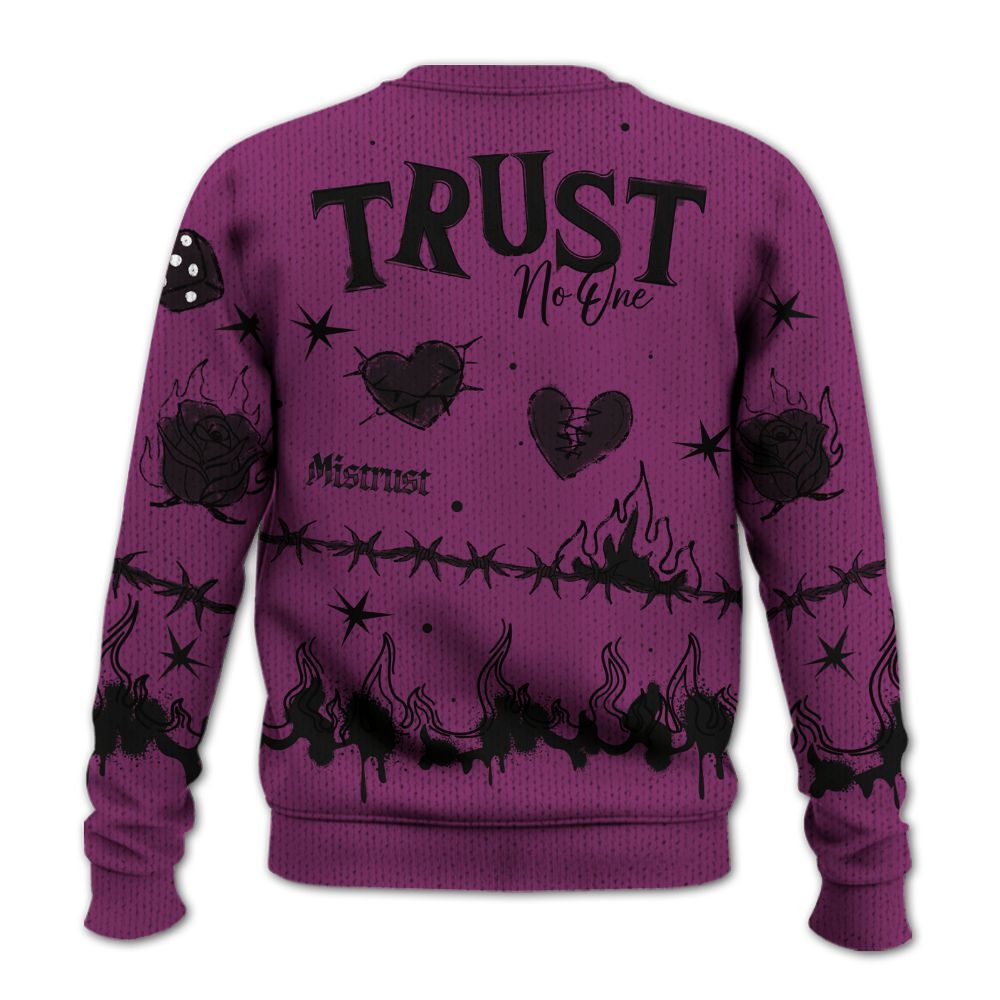Knitted Sweater To Match Air Max Sunder Gore Tex Bold Berry - Trust No One Snake-Bite Doodle Crayon