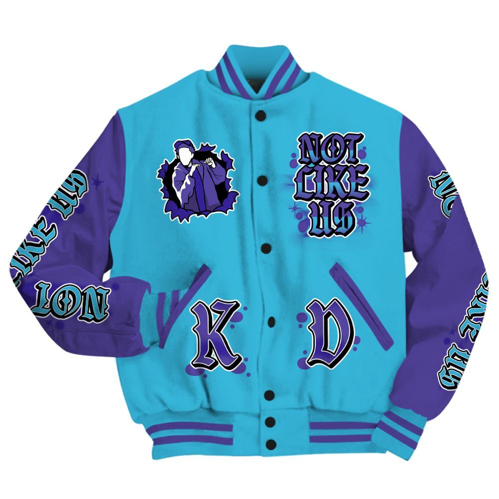 Varsity Jacket To Match Retro Aqua 6s - None Like Us Graphic All Over Print