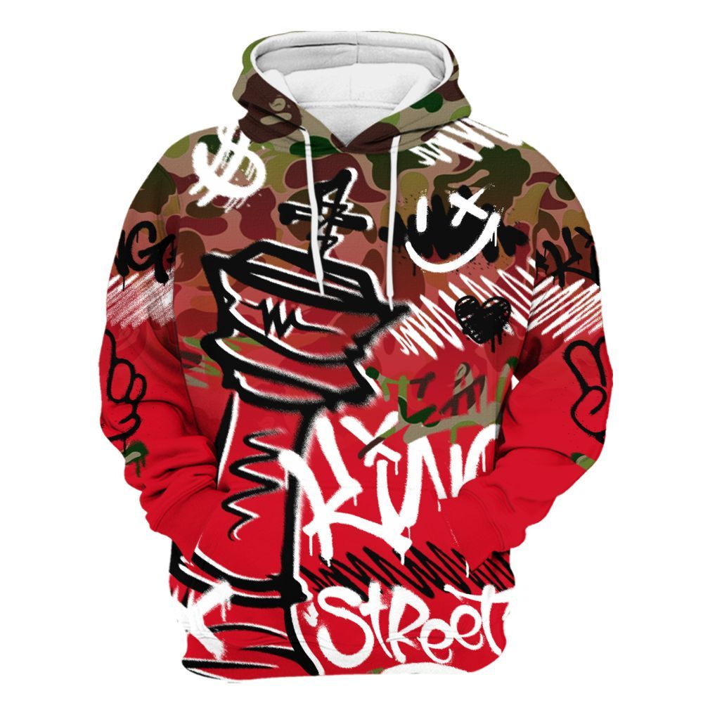 Hoodie To Match Air Max 90 Duck Camo Red - Street King Chess Streetwear All Over Print
