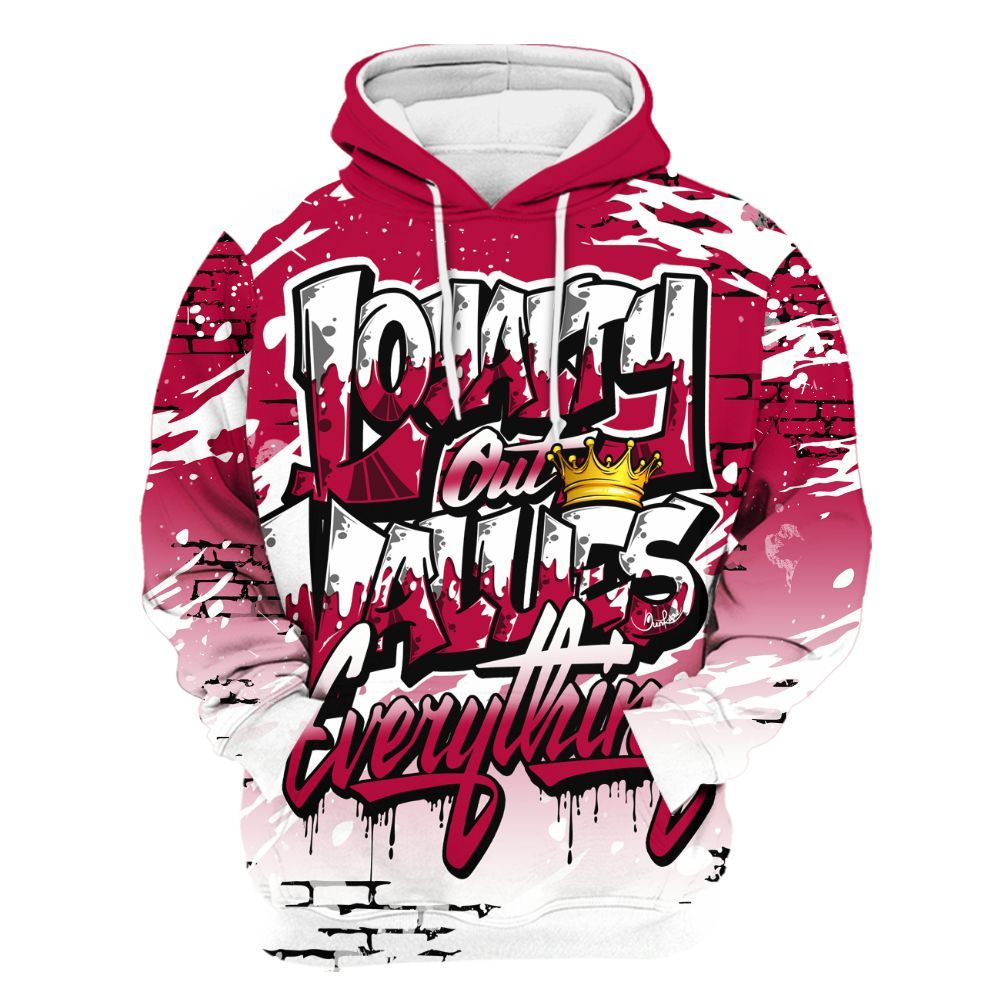 Hoodie To Match Retro Chicago 2s - Values Of Loyalty Drip All Over Print