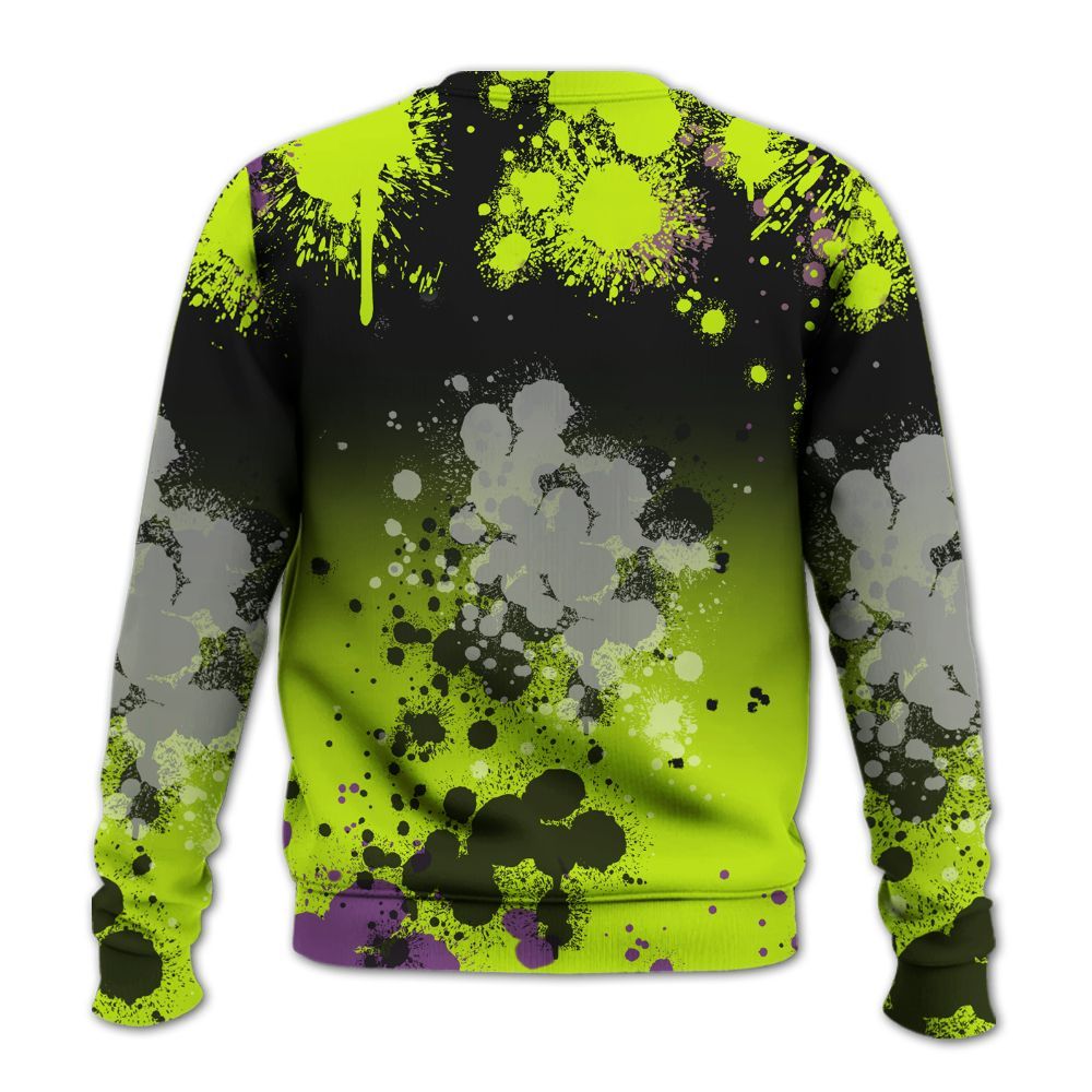 Sweatshirt To Match GS Black Barely Volt 11s - God Blessed Ink Drip All Over Print