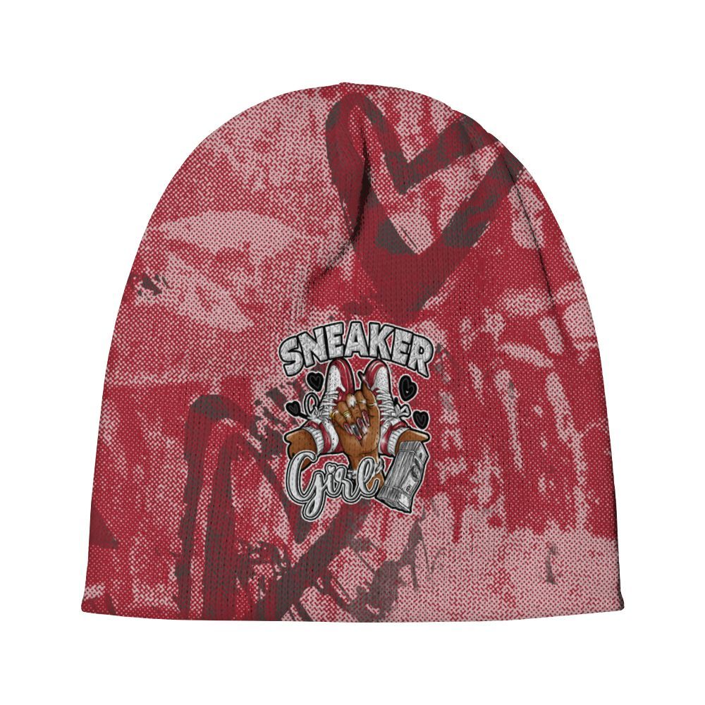 Beanie Hat To Match Black Toe 14s - Sneakerz Girlz Heart Grunge Graphic