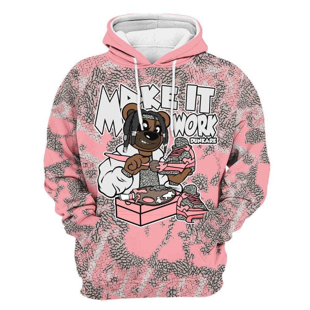 Hoodie To Match Retro Wings 3s - Pull It Off Bear Street All Over Print