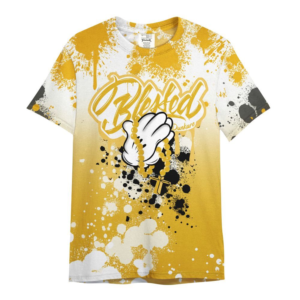 Shirt To Match Vivid Sulfur 4s - God Blessed Ink Drip All Over Print