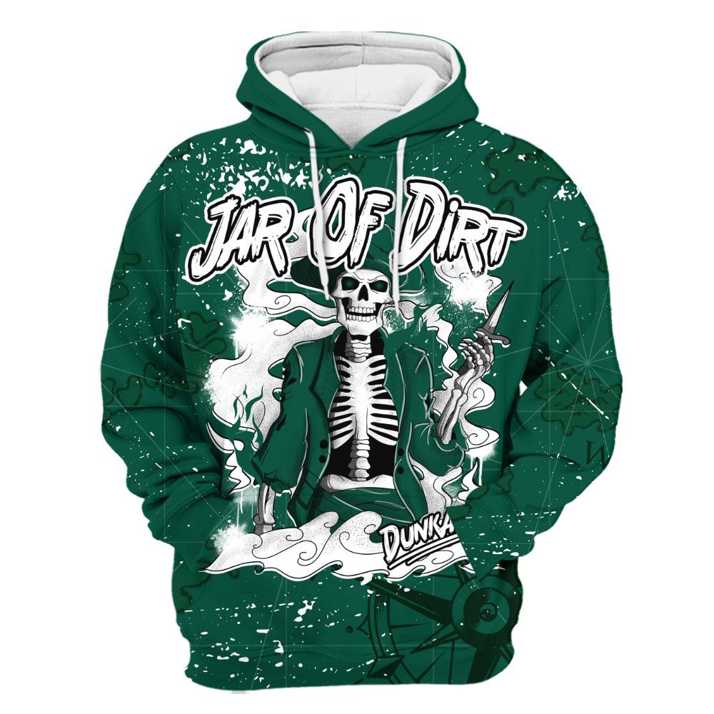 Hoodie To Match Oxidized Green 4s - Skeleton Jar Of Dirt Retro All Over Print