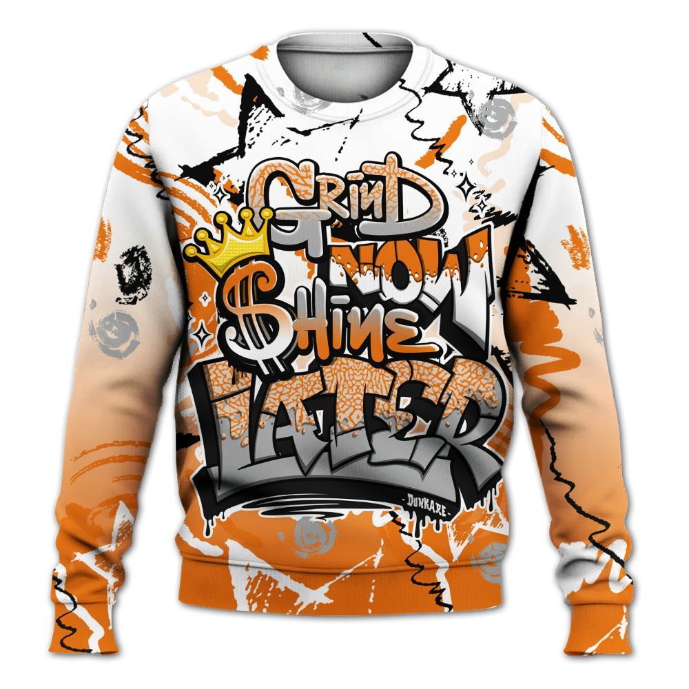 Sweatshirt To Match Orange Citrus 3s - Orange Citrus 3s All Over Print