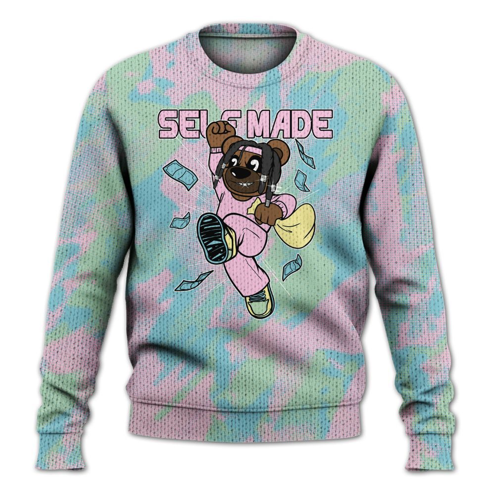 Knitted Sweater To Match SB Dunk Low Visty - Autonomous Bear Abstract Halftone