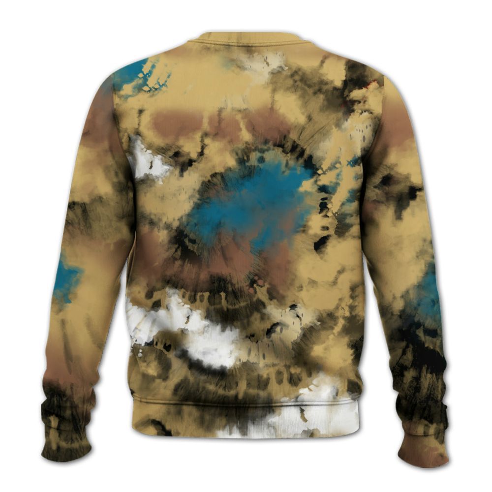 Sweatshirt To Match Retro Cacao Wow 4s - God Blessed Tie Dye All Over Print