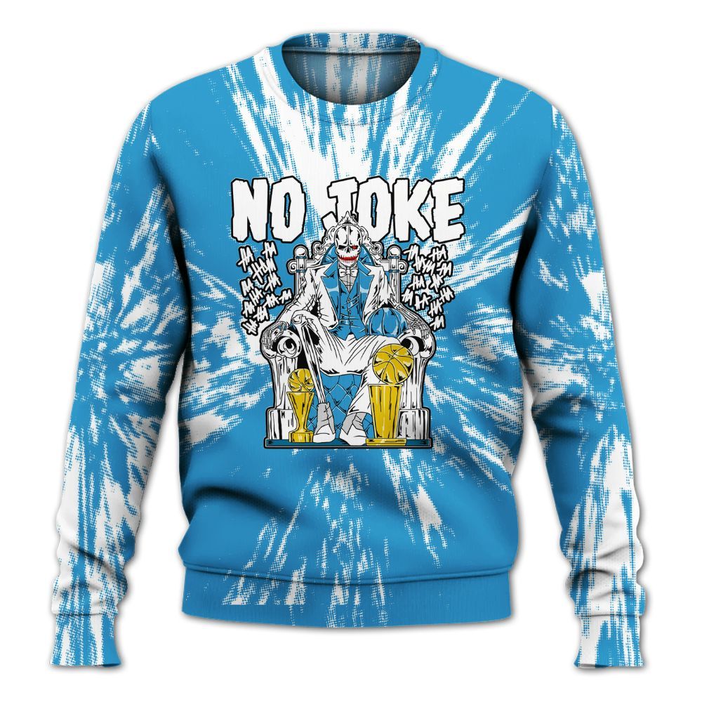 Sweatshirt To Match Powder Blue 9s - Ain't Joke Skeleton Luxury All Over Print