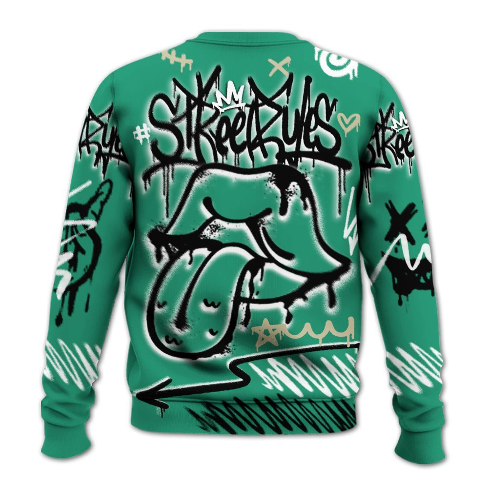 Sweatshirt To Match Pine Green 4s - Break Rules Streetwear All Over Print