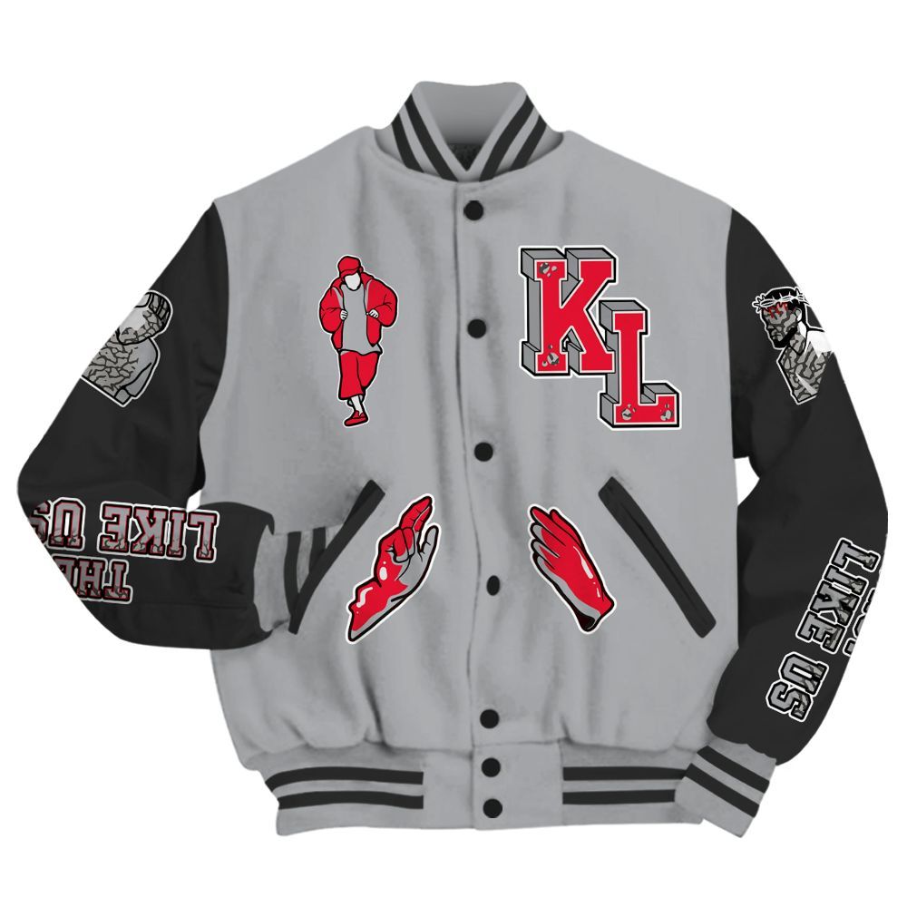 Varsity Jacket To Match Black Cement 3s - Dislike Us Graphic All Over Print