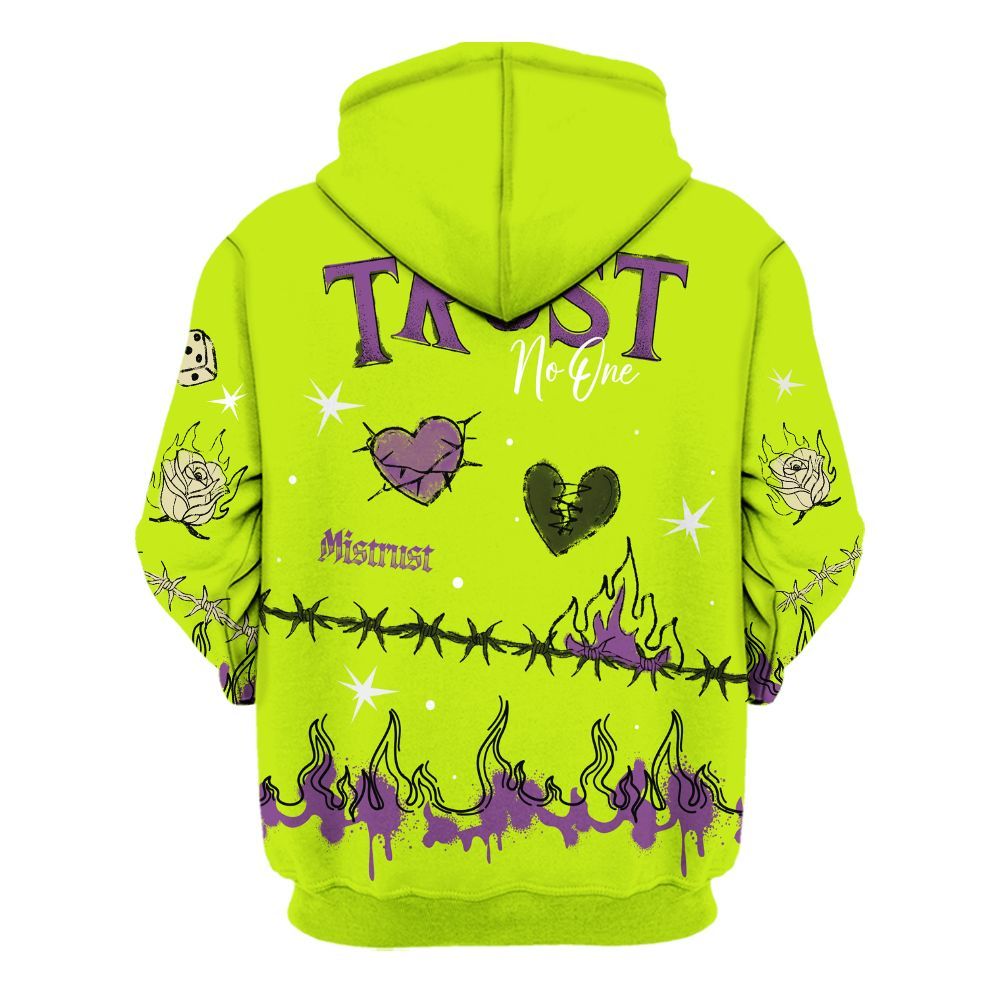Hoodie To Match GS Black Barely Volt 11s - Trust No One Snake-Bite Doodle Crayon All Over Print