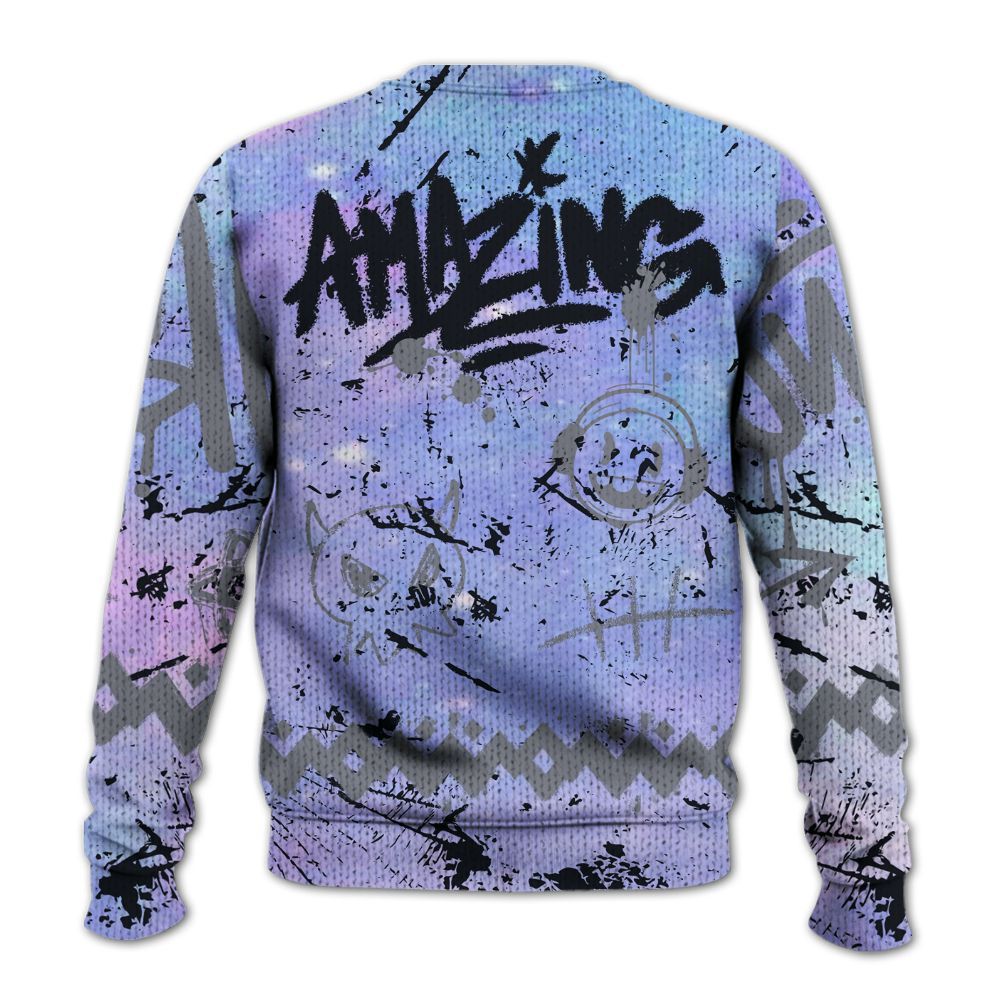 Knitted Sweater To Match Zen Master 4s - Friday Sneaker Crayon