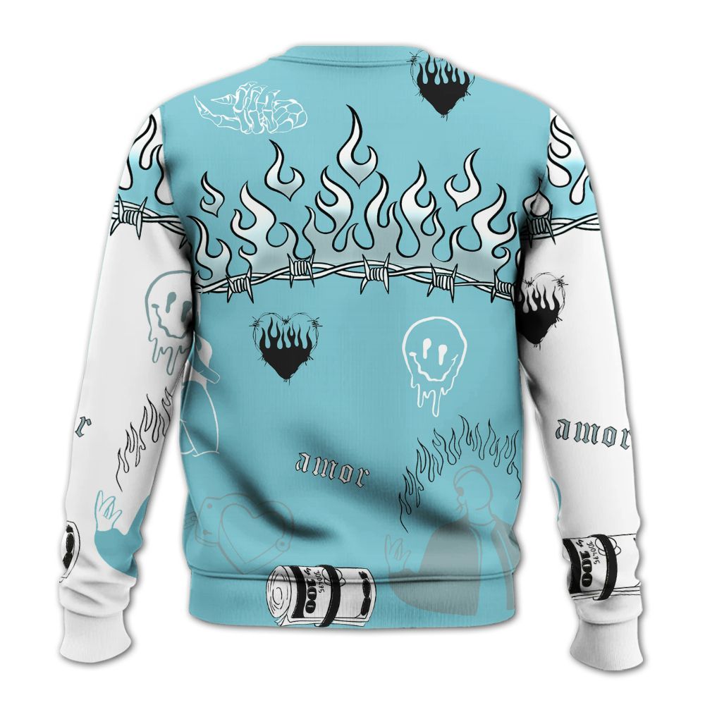 Sweatshirt To Match Low Legend Blue 11s - Snake Trust No One All Over Print