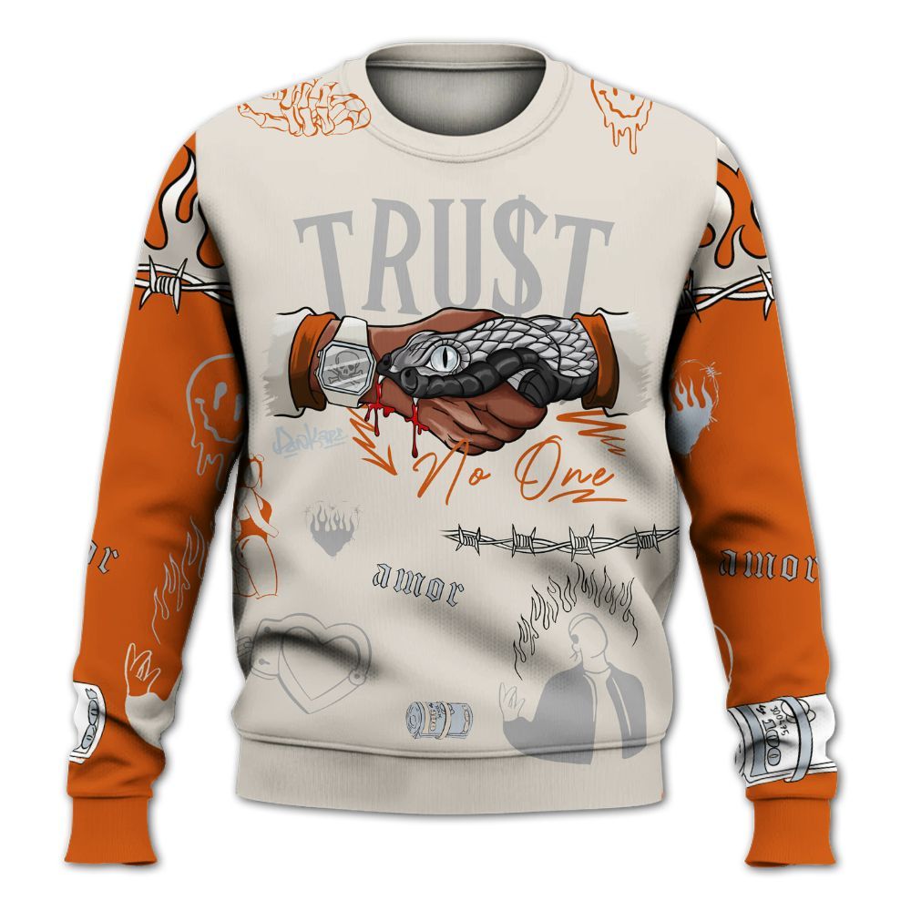 Sweatshirt To Match SE Craft 5s - Snake Trust No One All Over Print
