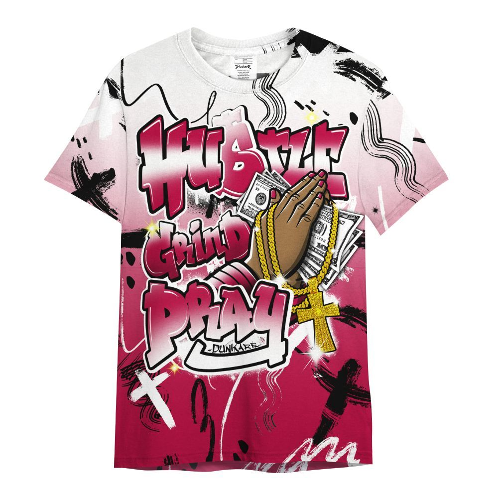 Shirt To Match Retro Chicago 2s - Money Hustle Grind Pray All Over Print