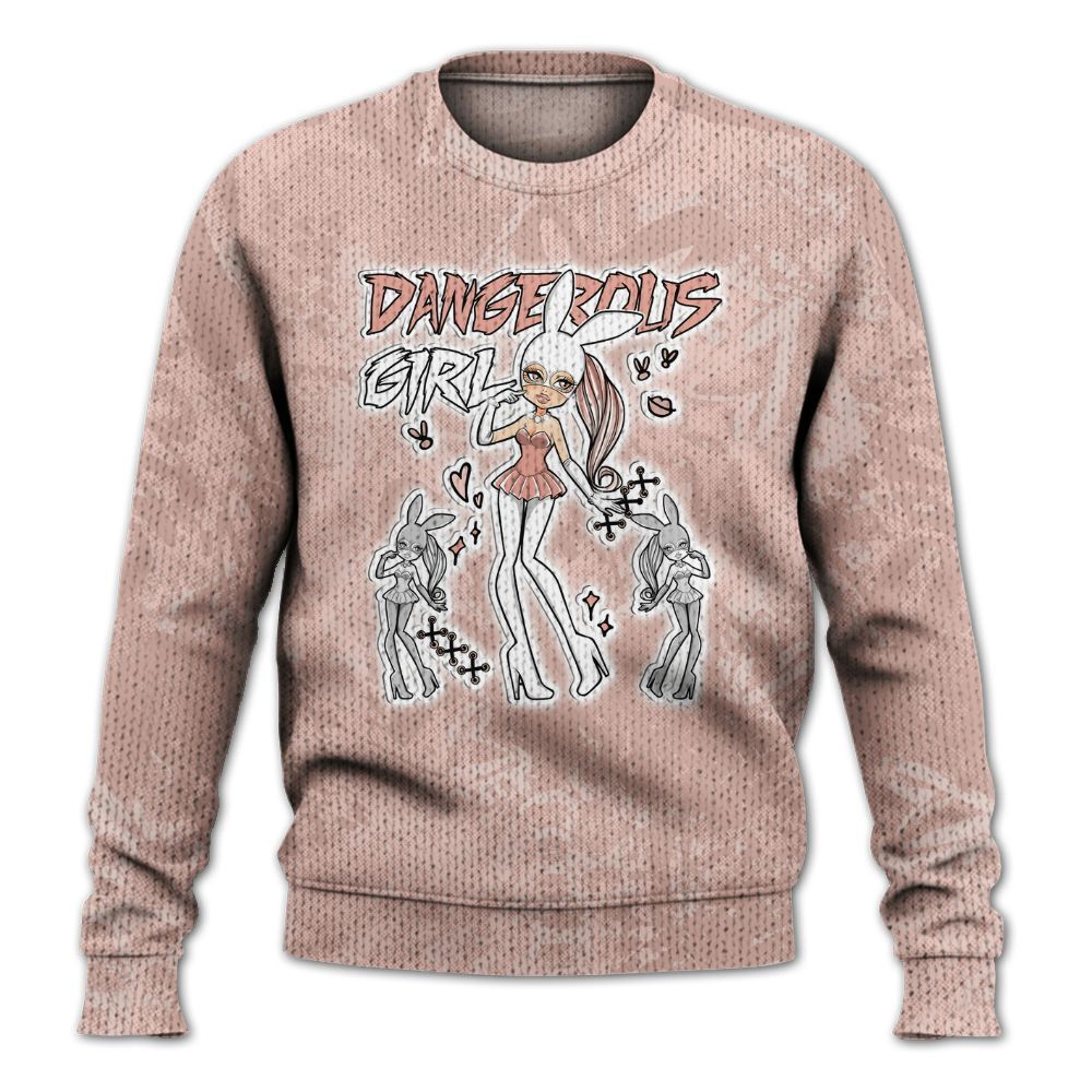 Knitted Sweater To Match Low Legend Pink 11s - Dangerous.Girl Heart Grunge