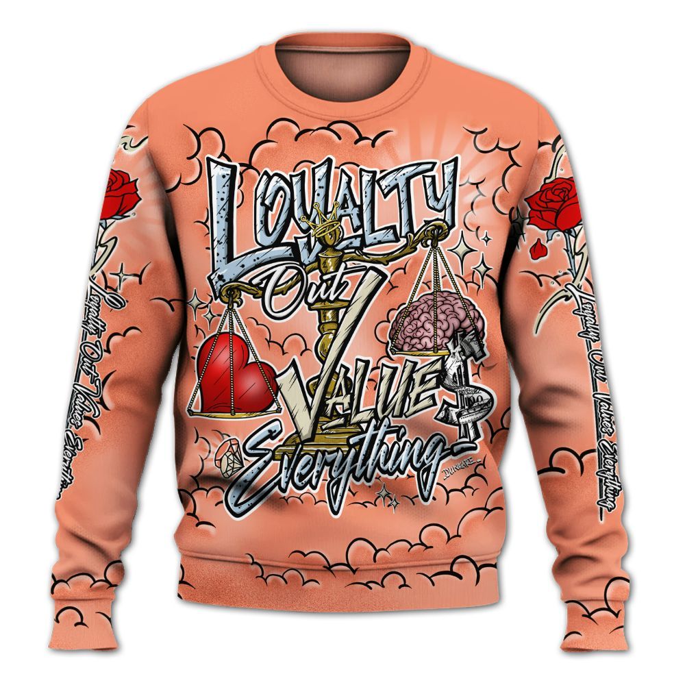 Sweatshirt To Match DJ Khaled Crimson Bliss 5s - Loyalty Wins Everything All Over Print