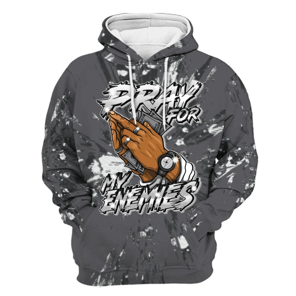 Hoodie To Match White Thunder 4s - Prayed For Enemies Graphic Luxury All Over Print