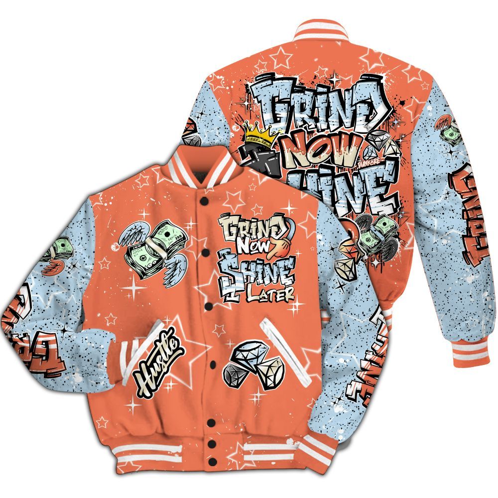 Varsity Jacket To Match DJ Khaled Crimson Bliss 5s - Grind2 Shine Later All Over Print