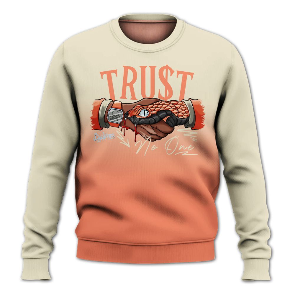 Sweatshirt To Match DJ Khaled Crimson Bliss 5s - Snake Trust No One Drip All Over Print