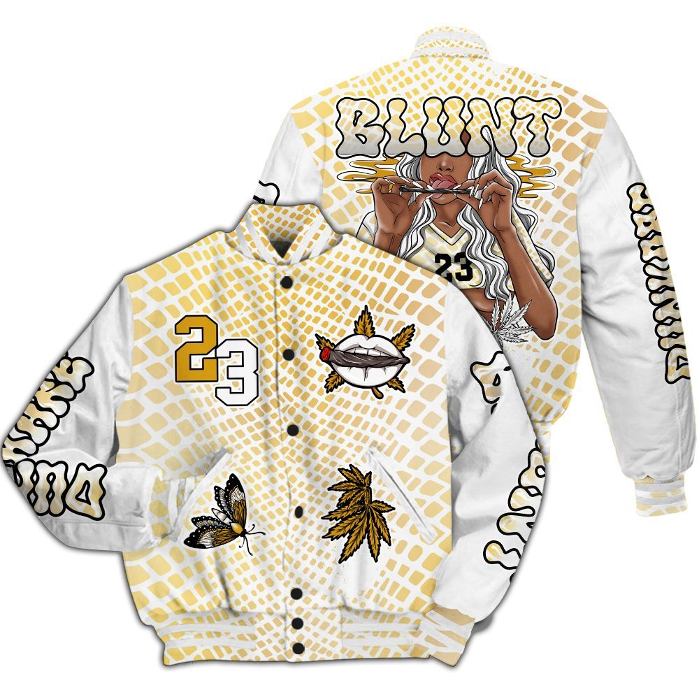 Varsity Jacket To Match Low Yellow Python 11s - Bluntz Unique All Over Print