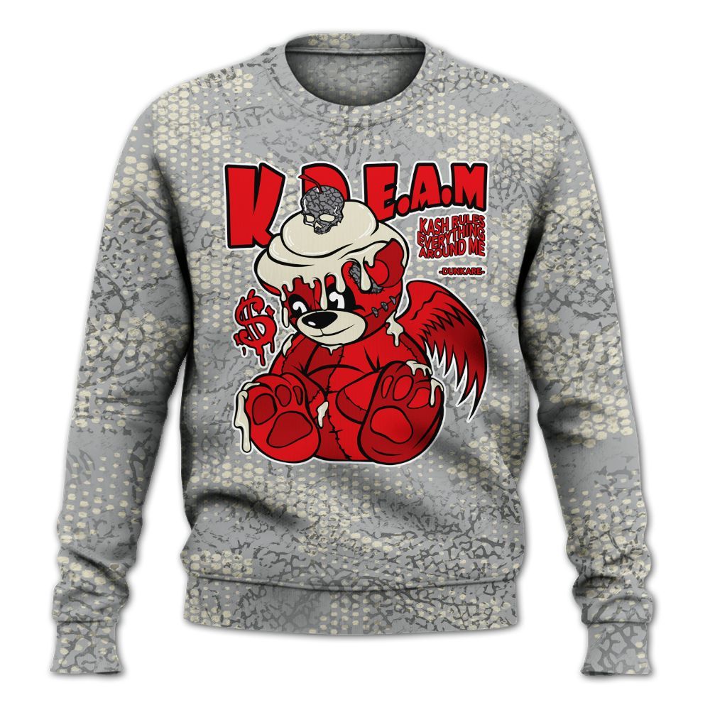 Sweatshirt To Match Cement Grey 3s - Loot Bear All Over Print