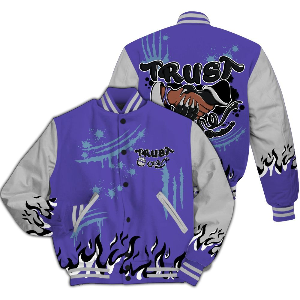 Varsity Jacket To Match Retro Concord 5s - Graphic Trust No One All Over Print
