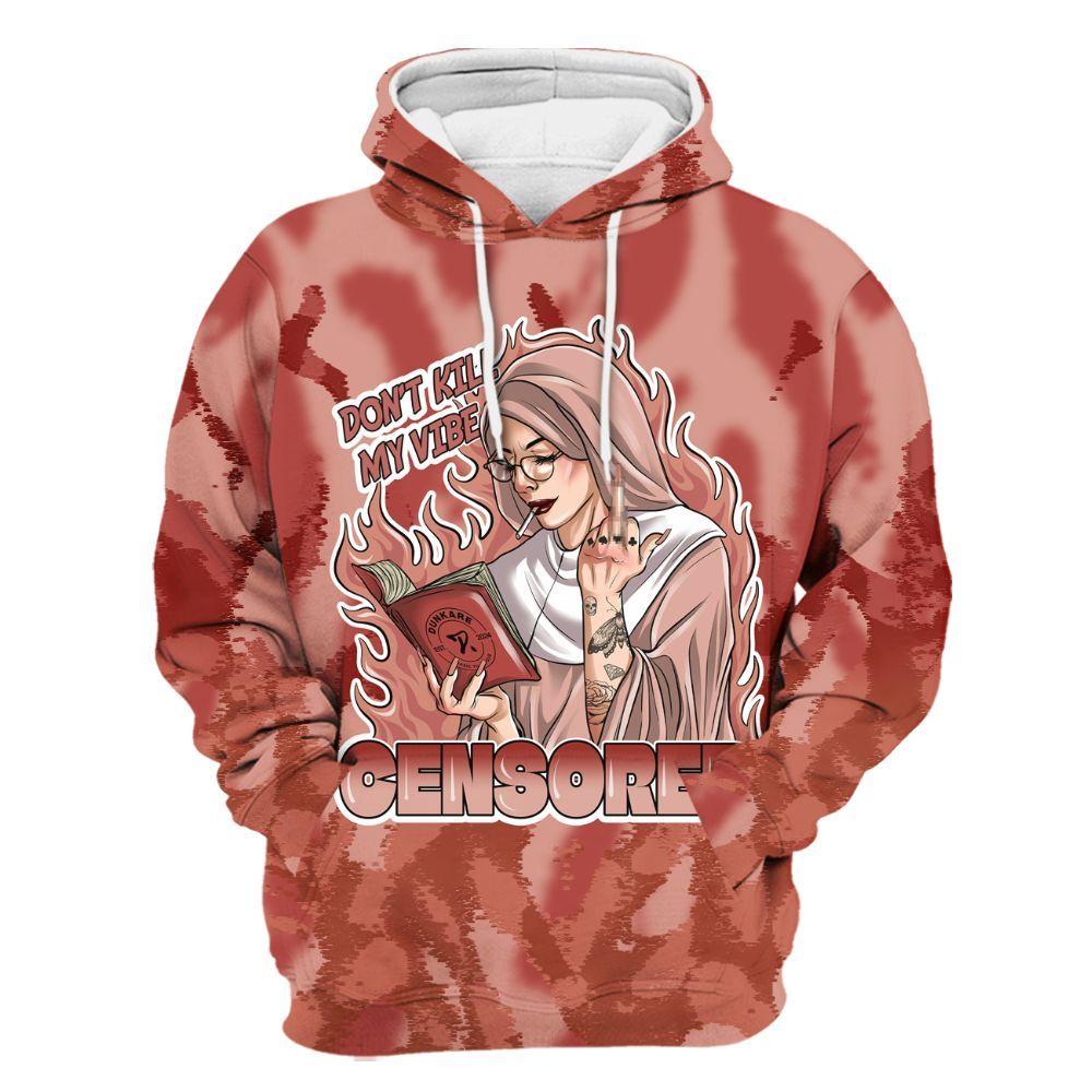 Hoodie To Match Dune Red 13s - Censoredz Burn All Over Print