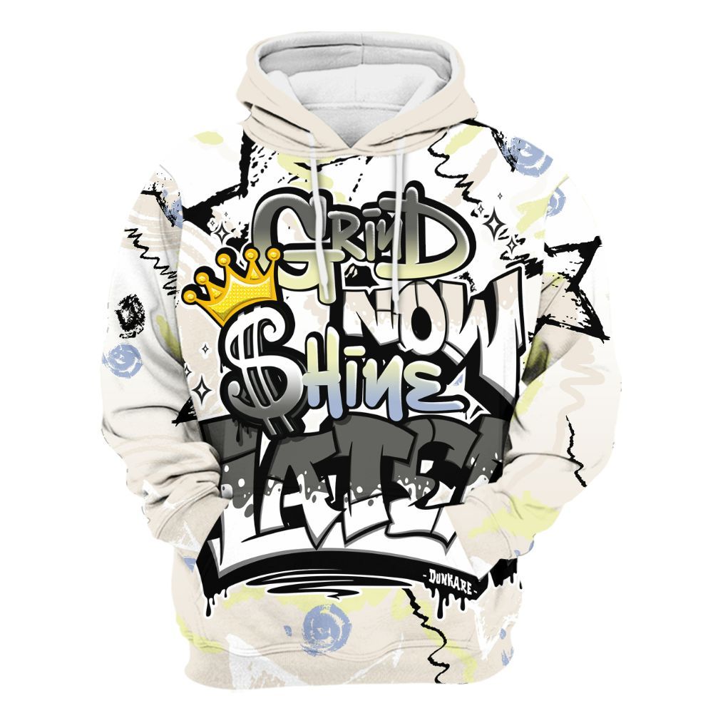 Hoodie To Match Luminous Green 5s - Grind Shine Later Drip All Over Print