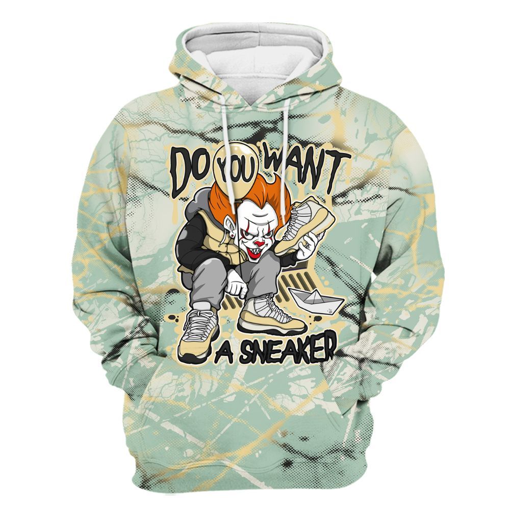 Hoodie To Match Joins Year Of The Snake 5s - Clown Scary Sneakers Halloween Graphic All Over Print