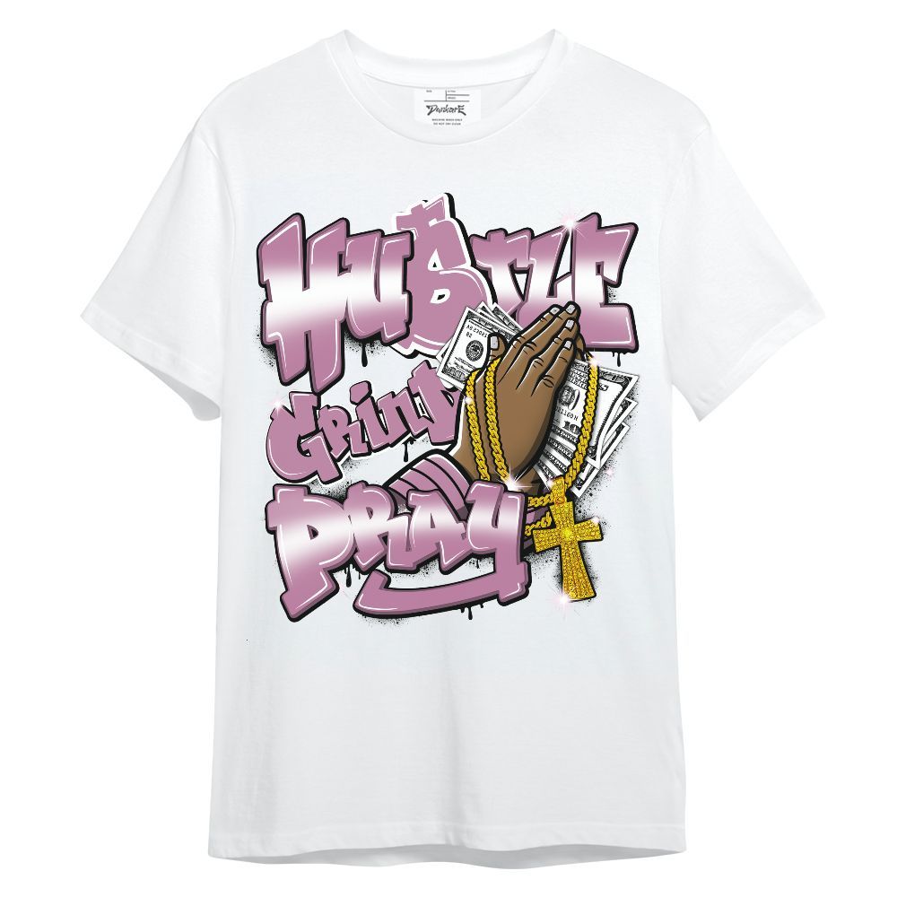 Shirt To Match Neutral Grey Black White Orchid 4s - Money Hustle Grind Pray Streetwear Unisex Shirt