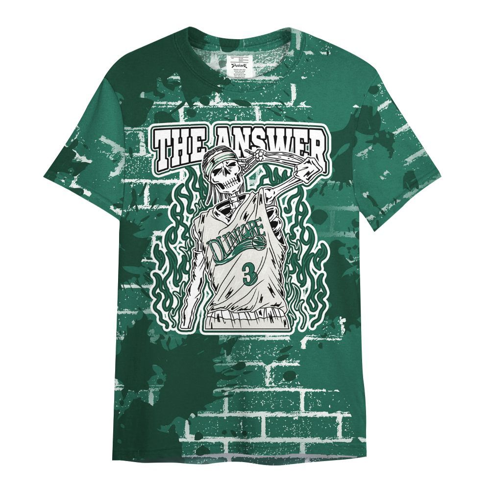 Shirt To Match Oxidized Green 4s - Allen Answer Skeleton Brick All Over Print