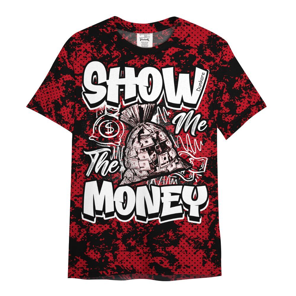 Shirt To Match Bred Velvet 11s - Show Me The Money Retro All Over Print