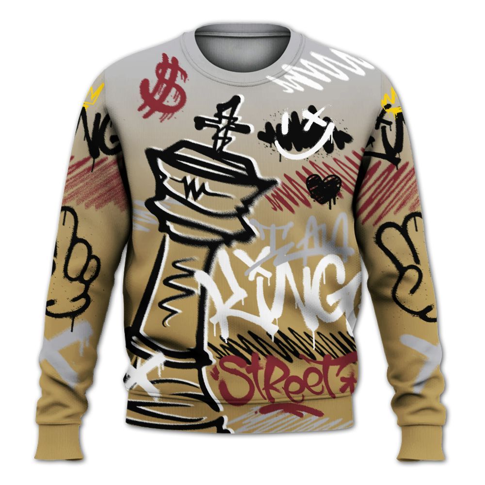 Sweatshirt To Match Kobe 4 Gold Medal - Street King Chess Streetwear All Over Print