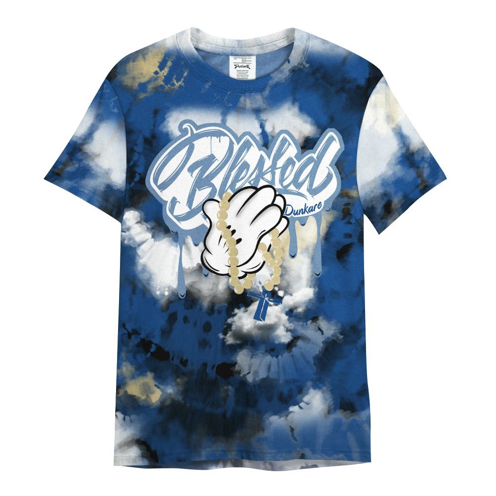 Shirt To Match Air Ship Royal Blue - God Blessed Tie Dye All Over Print