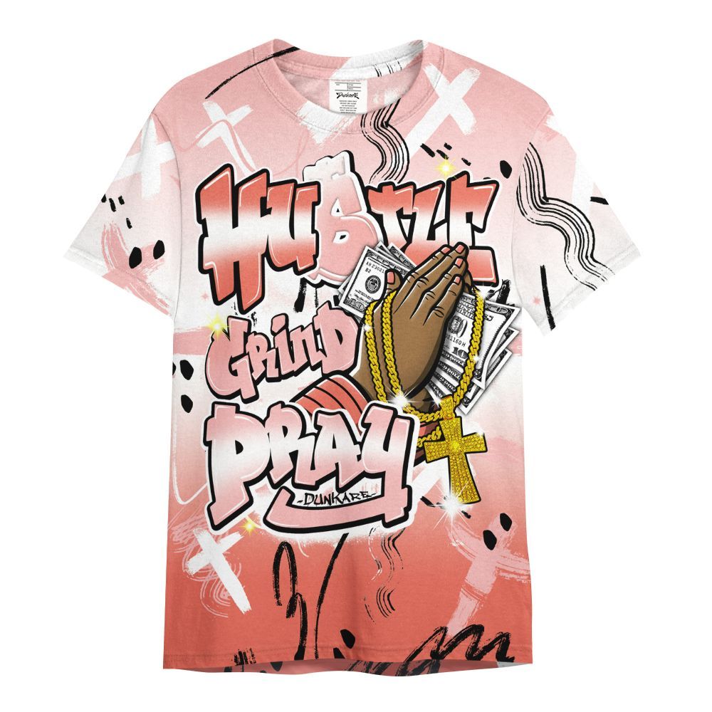 Shirt To Match Low OG PSG 1s - Money Hustle Grind Pray All Over Print