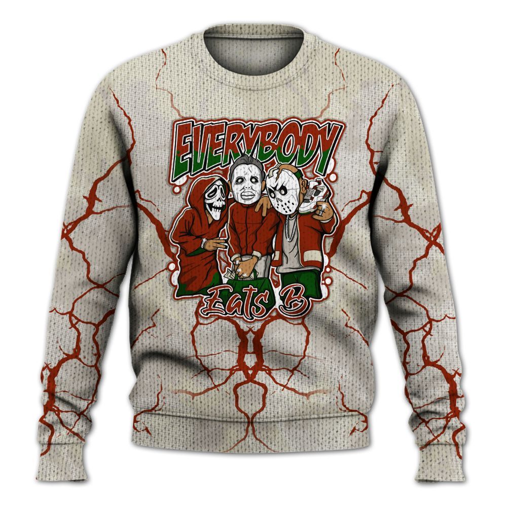 Knitted Sweater To Match El Grito 5s - Everybody Eatin B Graphic Halloween