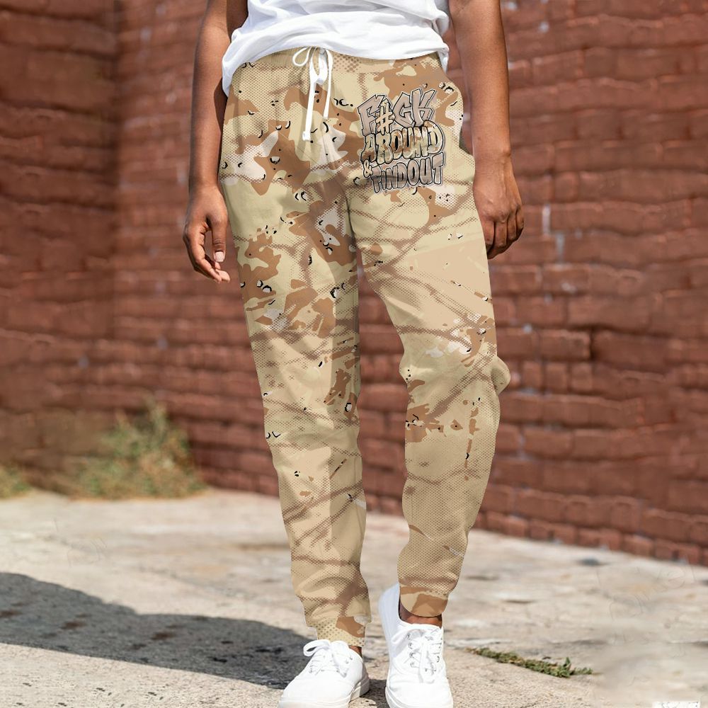 Sweatpant To Match Desert Camo 3s - F Around Find Out Graphic Profound All Over Print