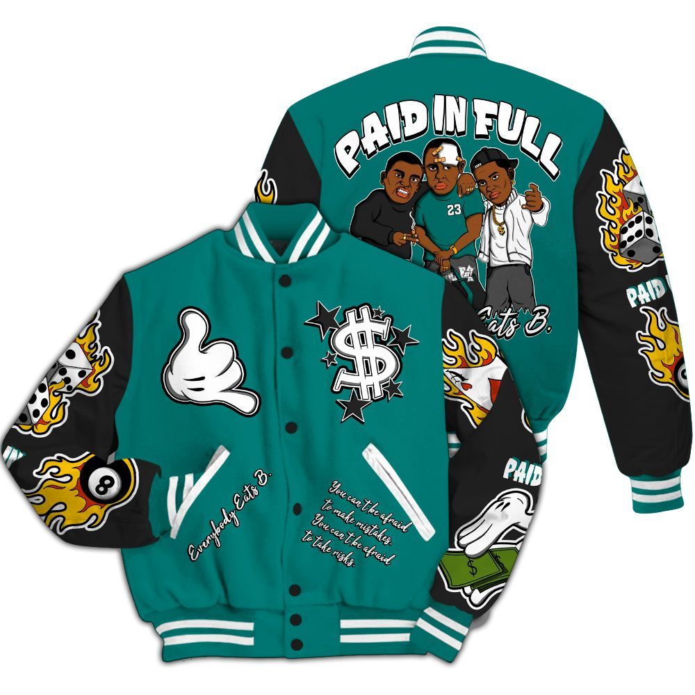 Varsity Jacket To Match Griffey Max 1 Freshwater - Everybody Paid In Full Graphic All Over Print