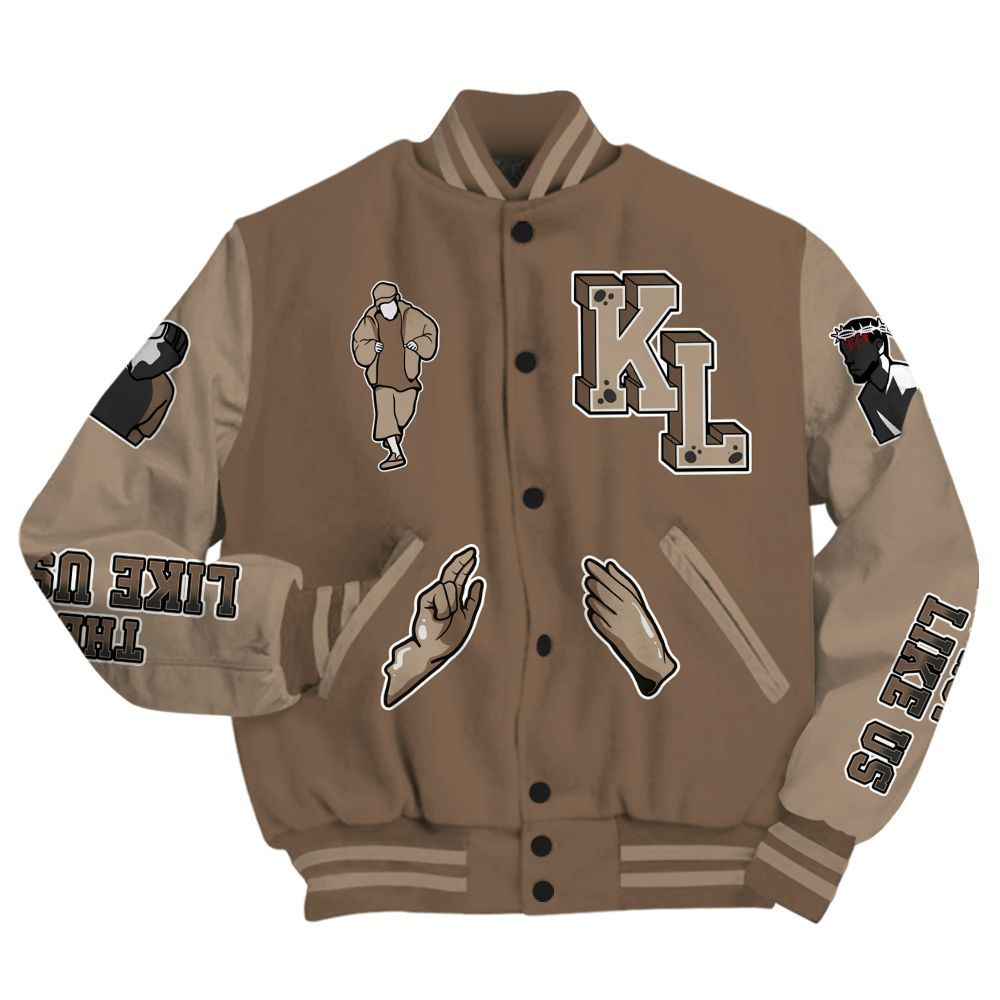 Varsity Jacket To Match Dark Mocha Jack - Dislike Us Graphic All Over Print