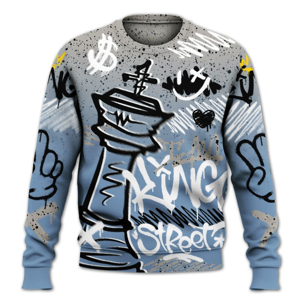 Sweatshirt To Match University Blue 4s - Street King Chess Streetwear All Over Print
