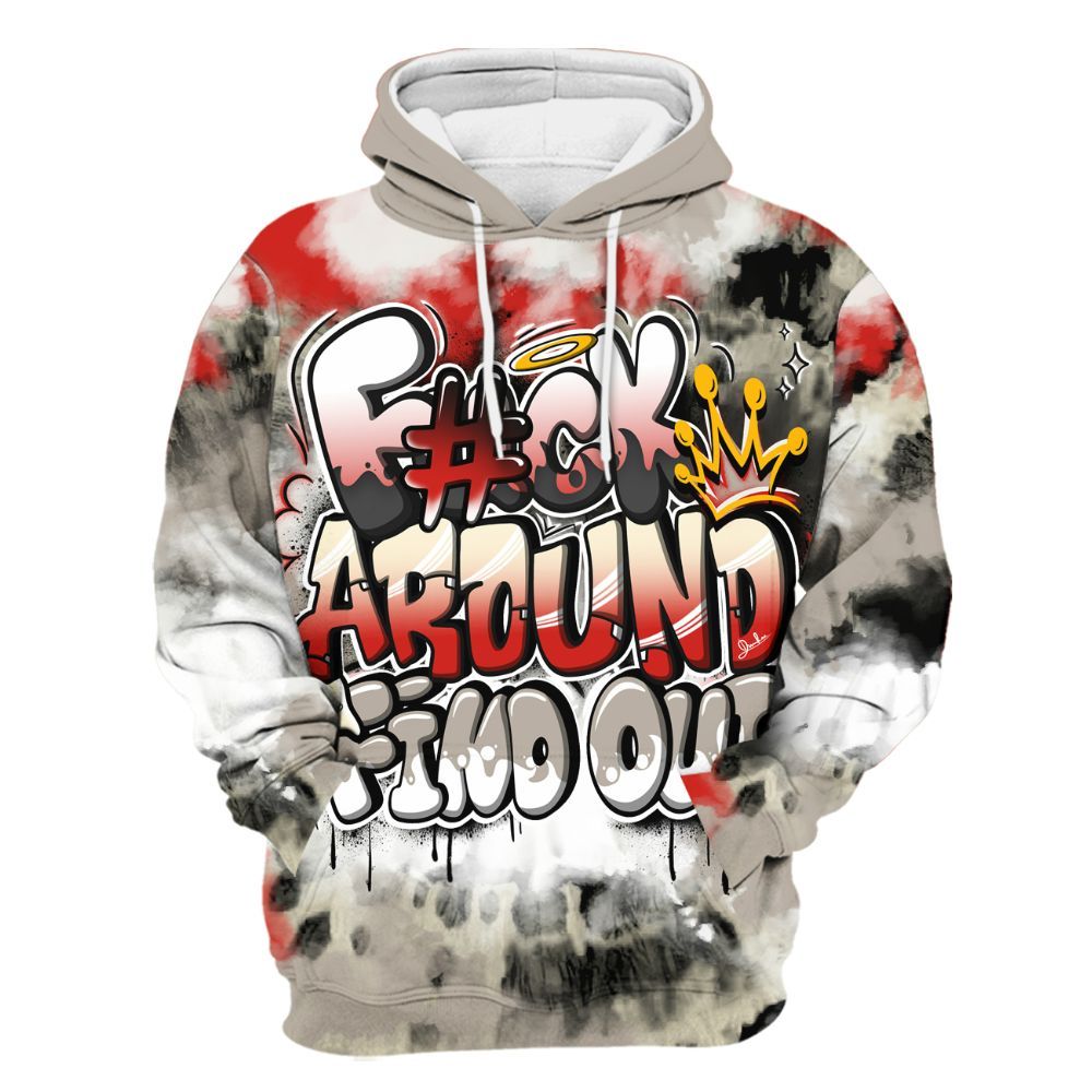 Hoodie To Match Low OG Phantom 1s - Tie Dye FK Around Find Out All Over Print